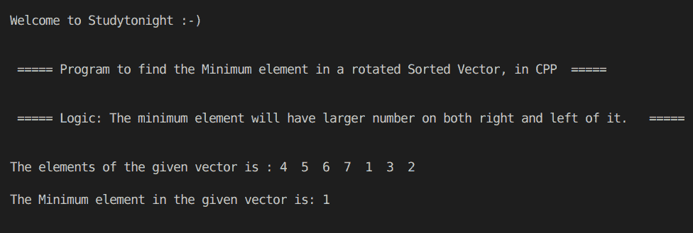 C++ rotated sorted vector