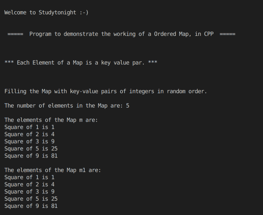 C++ Using Map program