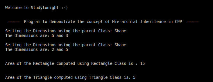 C++ hierarchial Inheritence