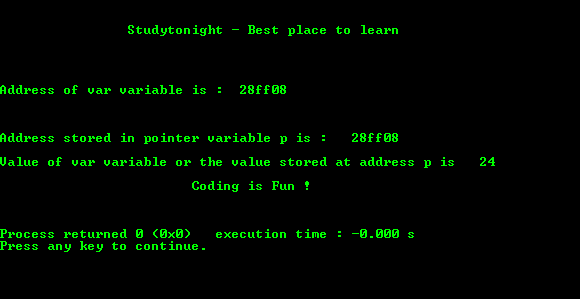 Simple C Program for Pointer