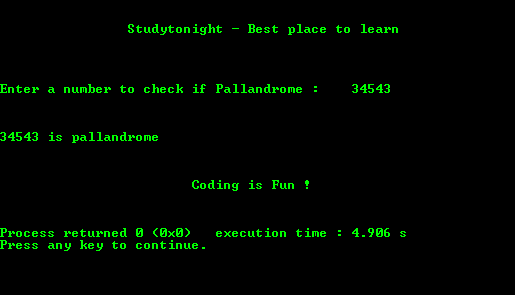 Progrm to find Palindrome using recursion