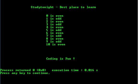 Finding Odd and Even Numbers using Bitwise Operator