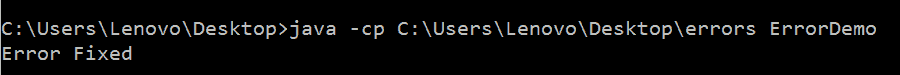Mentioning the class path to rectify the error