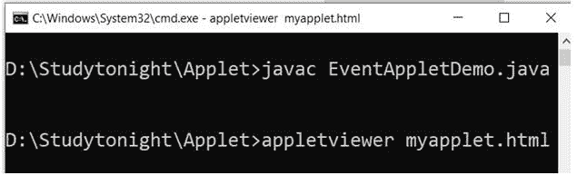 event-handling-in-applet