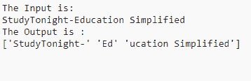 numpy char.partition() function example