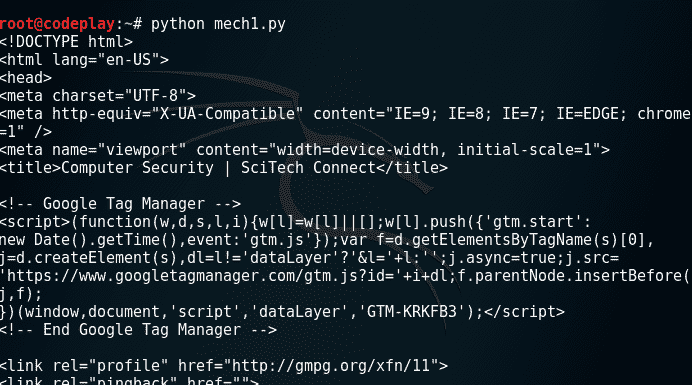 Mechanize Library
