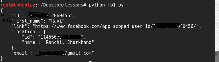 Mining Own Facebook Account