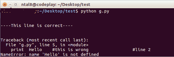 example to demonstrate interpreted nature of Python