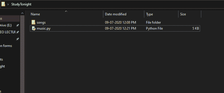 Tkinter Music player application